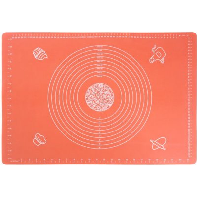 Podložka MagicHome, na těsto, silikon, červená, 64x45 cm – Sleviste.cz