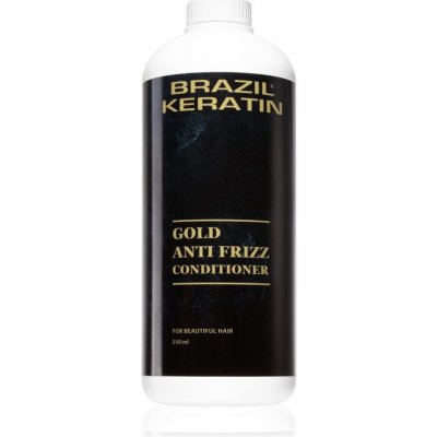Brazil Keratin Gold Anti Frizz conditioner regenerační kondicionér pro nepoddajné a krepatějící se vlasy 550 ml – Zboží Mobilmania