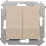 Simon Kontakt 54 Premium Krémová schodišťový dvojnásobný modul šroubové koncovky, DW6/2.01/41 – Hledejceny.cz