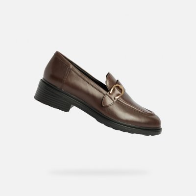 Geox Hnědé dámské mokasíny Walk Pleasure – Zbozi.Blesk.cz