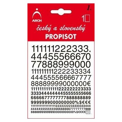 Český a slovenský PROPISOT - arch – Zboží Dáma