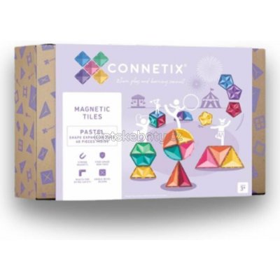 Connetix Pastel Shape Expansion Pack 48 ks – Sleviste.cz