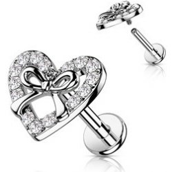 Šperky4U piercing do brady se zirkony LB1112ST-1208