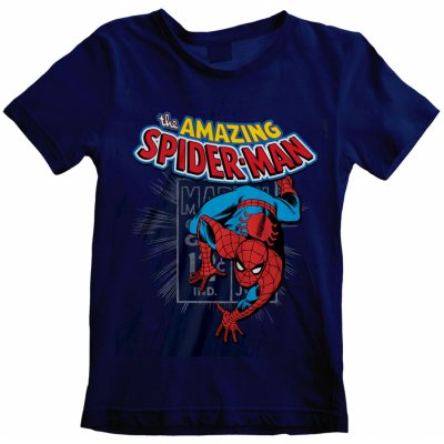 OEM dětské tričko Marvel|Spiderman: Amazing Spiderman modrá bavlna