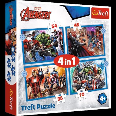 Trefl Avengers 4v1 35,48,54,70 dílků