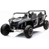 Dětské elektrické vozítko Mamido elektrické autíčko Buggy UTV čtyřmístné 24V nafukovací kola bílá