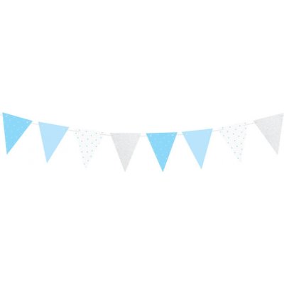 PartyDeco Girlanda vlaječková 1. narozeniny modrá 1,3m – Zboží Dáma