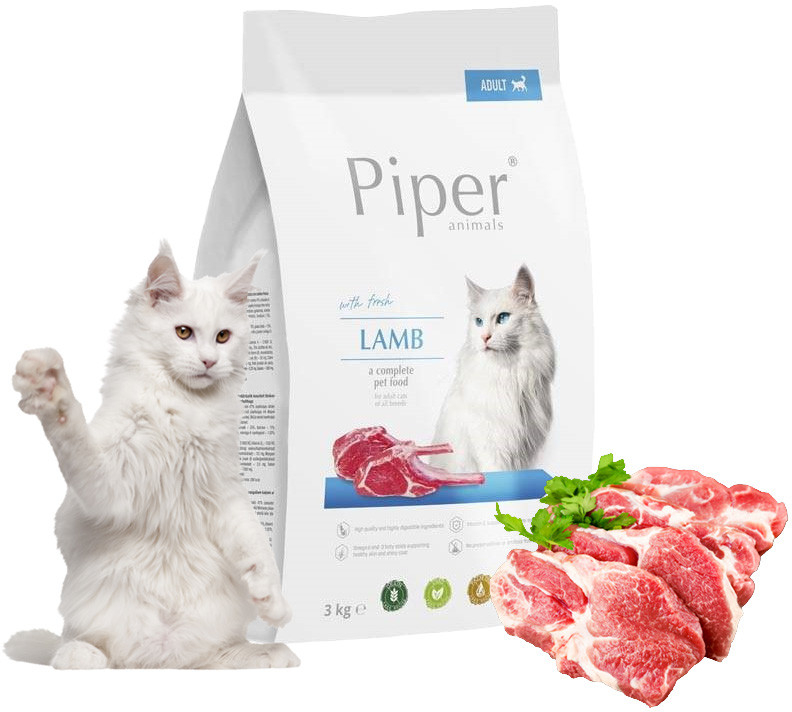 Dolina Noteci Piper Animals z jagnięciną dla kotów 3 kg