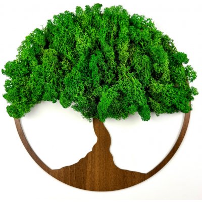 Dvě opice Mechový Strom života na zeď Materiál: ČERNÝ EBEN, Velikost (mm): 220 x 220 – Zboží Dáma