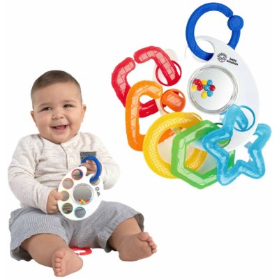 BABY EINSTEIN kousátko s hrkálkou s C kroužky Shake Rattle & Soothe™