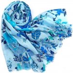 Classic Scarf květovaná bavlněná šála a viskóza – Zboží Mobilmania