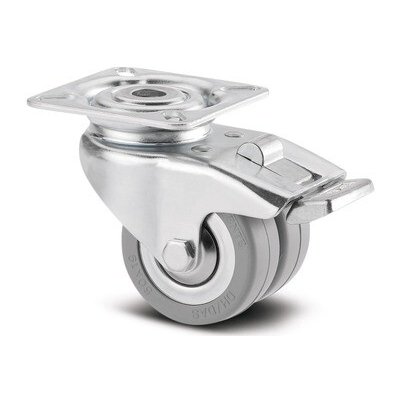 TENTE KOLEČKA Přístrojová kolečka 50mm, s brzdou, plotýnka, 2975DIK050P40 – Zbozi.Blesk.cz