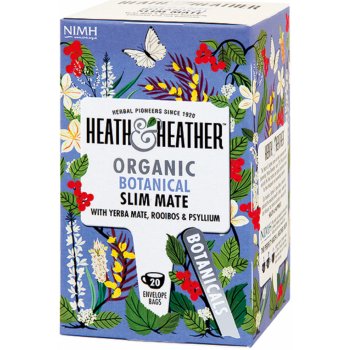H&H BIO Detoxikační Maté a Psyllium čaj pro přirozený úbytek hmotnosti 20 x 2 g
