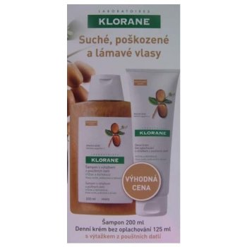 Klorane Dattier šampon 200 ml + Dattier soin 125 ml dárková sada