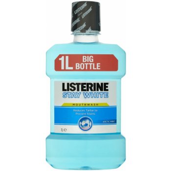 Listerine Stay White ústní voda pro přirozeně bělejší zuby 1000 ml