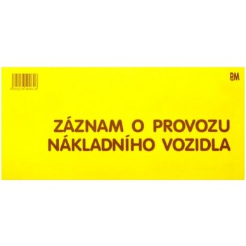 PaM 961 Záznam o provozu Nákladního Vozidla - nečíslovaný