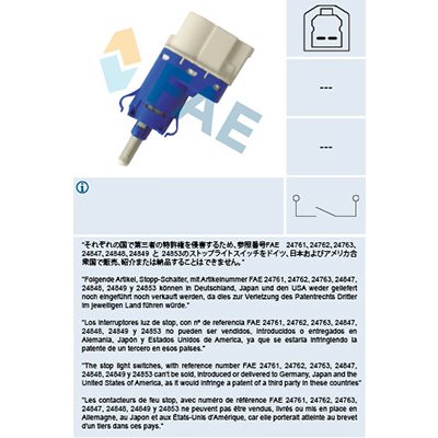 Spínač brzdového světla FAE 24848 – Hledejceny.cz