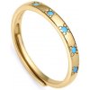 Prsteny Viceroy pozlacený prsten s modrými zirkony Trend 9119A01