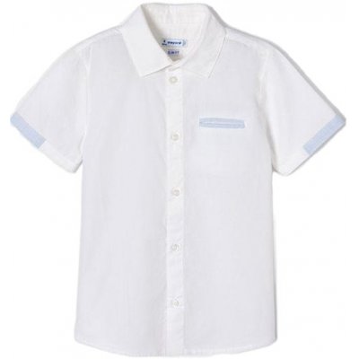Mayoral dětská košile s krátkým rukávem 3116-10 bílá – Zboží Dáma