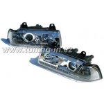 BMW E36 LIM Přední světla Devil Eyes s LED denním svícením