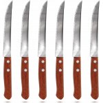 Orion Nůž steakový nerez dřevo 6 ks – Zboží Dáma