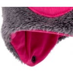Bexa Bexa Zimní čepice na zavazování s oušky Teddy šedá růžová – Sleviste.cz