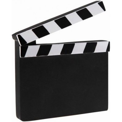 Santex Dekorace Filmová klapka dřevěná 11,5 x 13,5 cm – Zboží Mobilmania