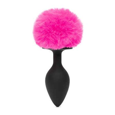 Happy Rabbit Anální kolík s ocáskem černá s růžovou L – Zboží Dáma