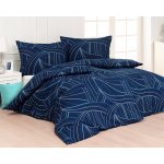 Matějovský povlečení EZIO BLUE vlnky a proužky modré bavlna hladká 140x200 70x90 – Zboží Mobilmania