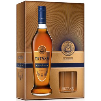 Metaxa 7* 40% 0,7 l (dárkové balení 2 sklenice)