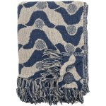 Bloomingville Pléd z recyklované bavlny 160x130 cm SANTENA modrý – Sleviste.cz