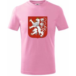 Znak První Republika československá 1918–1920 tričko dětské bavlněné růžová