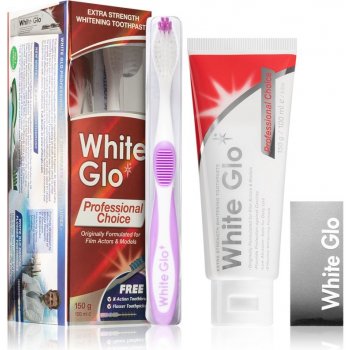 White Glo Professional Choice zubní pasta 100 ml + kartáček na zuby 1 ks + mezizubní kartáček 8 ks dárková sada
