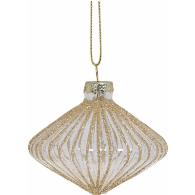 Chic Antique Vánoční ozdoba Bauble Gold zlatá barva sklo – Zboží Dáma