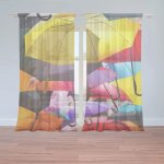 Záclony Deštníky: 2 ks - 150x250 cm - Sablio – Hledejceny.cz