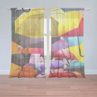 Záclony Deštníky: 2 ks - 150x250 cm - Sablio – Hledejceny.cz