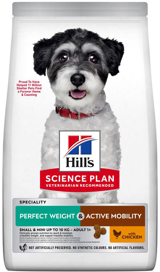 Hill’s Science Plan Adult Perfect Weight & Active Mobility Small & Mini Breed Chicken 1,5 kg