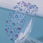 B-TOP Síťovaná čelenka do vlasů zdobená krystaly nebo perlami Druh barvy: Stříbrná – Zboží Dáma