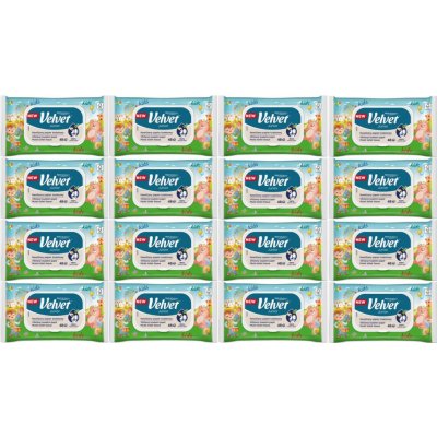 Velvet Junior vlhčené ubrousky 16 x 42 ks – Hledejceny.cz