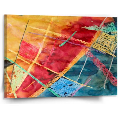 Sablio Obraz Barevné čáry - 150x110 cm – Hledejceny.cz