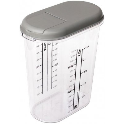 Plastová dávkovací dóza s odměrkou, 1,5 l – Sleviste.cz