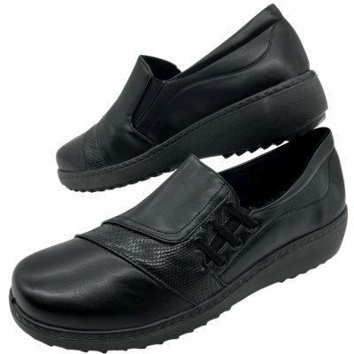 Dámské nadměrné mokasíny s jemným zateplením černé – Hledejceny.cz