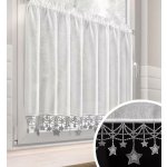 Vánoční dekorační krátká vitrážová záclona do kuchyně STARS II. 150x90 cm MyBestHome – Hledejceny.cz