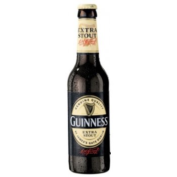 Guinness Extra Stout 10° 5% 0,33 l (sklo)