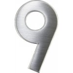 Nerezové číslo 9 v plochém „2D“ provedení RN.75L.9.N – Sleviste.cz