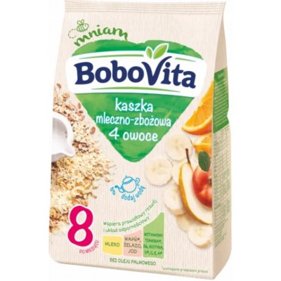 BoboVita Mléčná kaše s cereáliemi a 4 druhy ovoce 230 g – Zboží Dáma