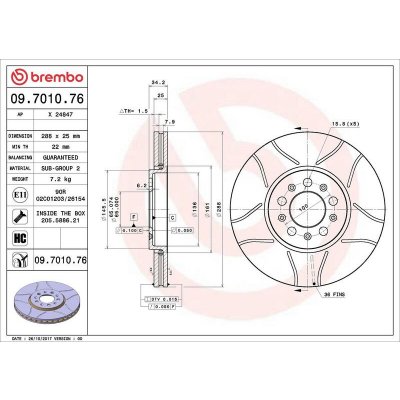 Brzdový kotouč BREMBO MAX 09.7010.76 – Hledejceny.cz