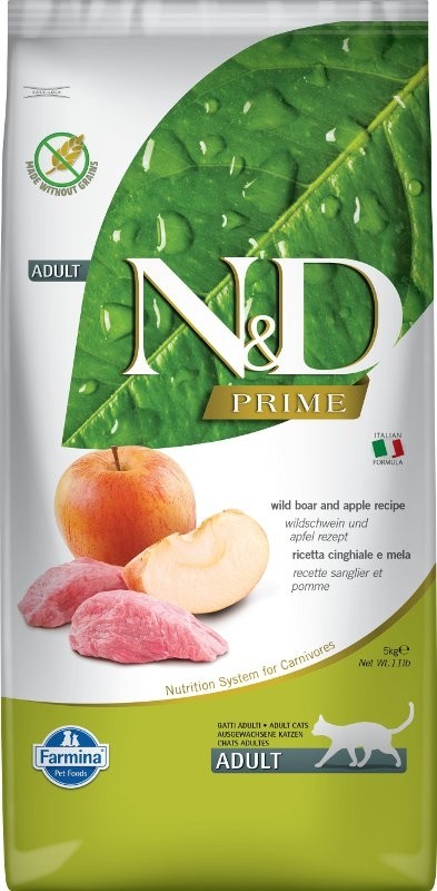 N&D PRIME Cat Grain Free Adult Boar & Apple 5 kg
