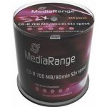 MediaRange CD-R 700MB 52x, spindle, 100ks (MR204) – Zboží Živě