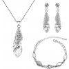 Sisi Jewelry Souprava náhrdelníku náušnic a náramku Swarovski Elements Elegance SET2030-AHSET41564 Bílá/čirá